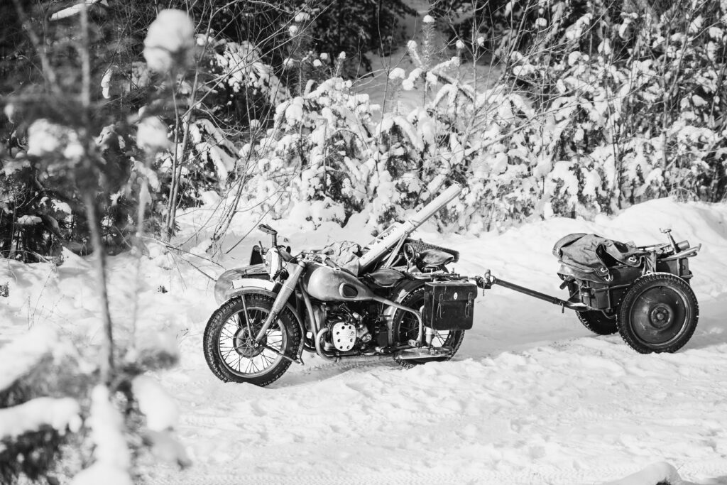 Conduire une moto sous la neige