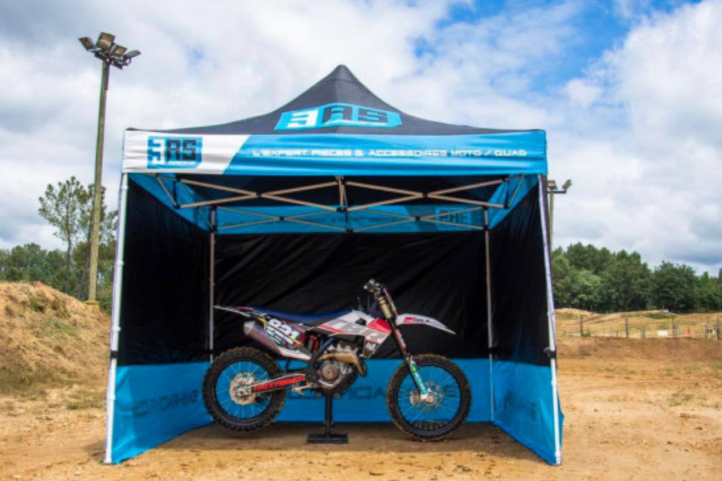 Tonnelle moto Paddock 3AS Racing