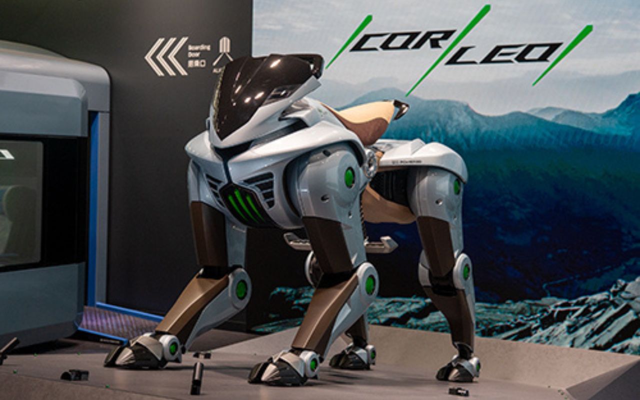 kawasaki dévoile le corleo, une moto à quatre pattes motorisées à l'hydrogène