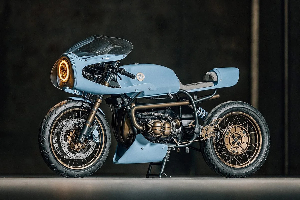 elle enterre des motos neuves à 20 000 € cette vieille bmw r100 a été entièrement reconstruite avec un niveau de finition qui frôle l’obsession