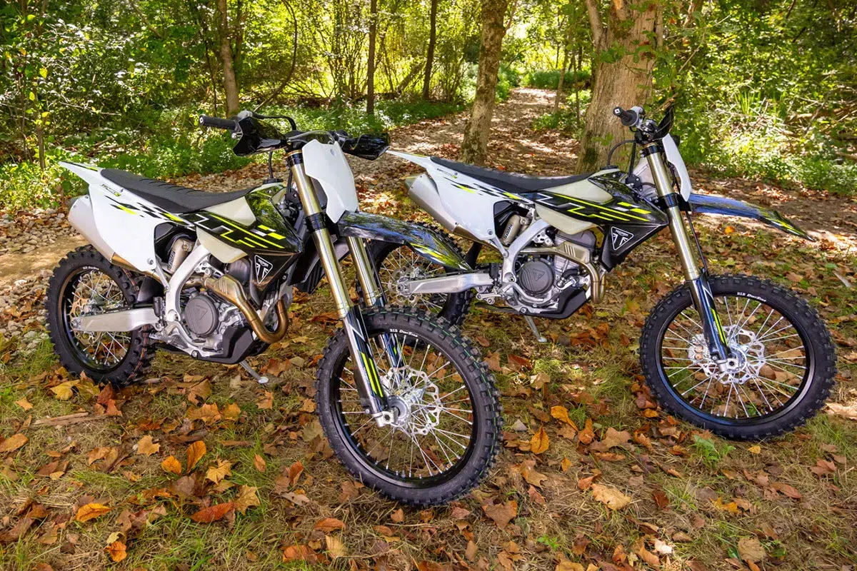 triumph tf 250 c et tf 450 c 2026 les nouvelles motos off road de cross country dévoilées