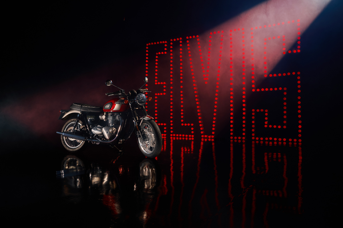 925 exemplaires pour la planète la bonneville t120 elvis numérotée arrive avec un disque d’or et un certificat co brandé de légende