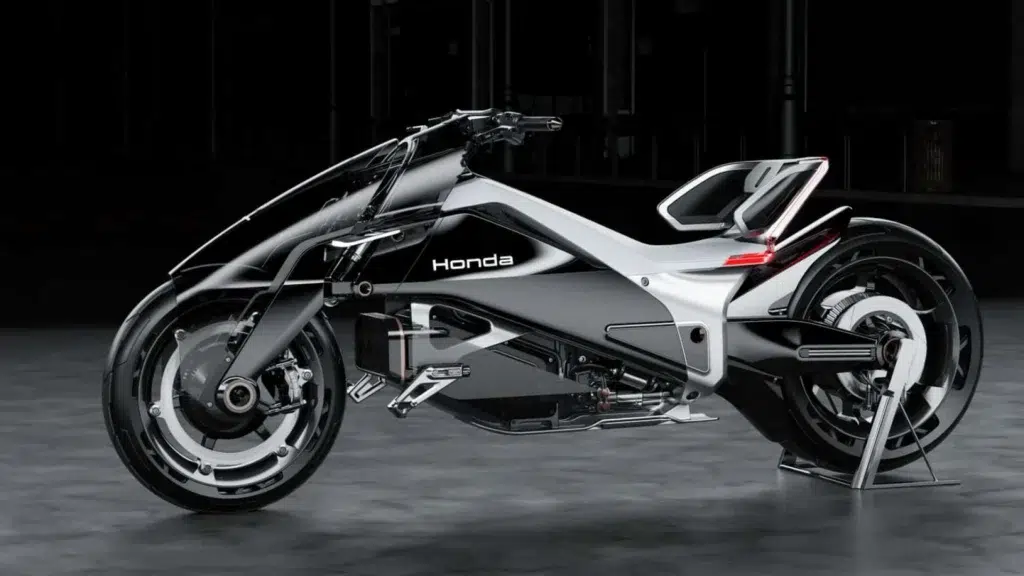 honda réinvente la moto avec un design de cruiser futuriste, un double moteur caché dans les roues et un affichage xxl en réalité augmentée 2