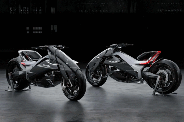 honda réinvente la moto avec un design de cruiser futuriste, un double moteur caché dans les roues et un affichage xxl en réalité augmentée