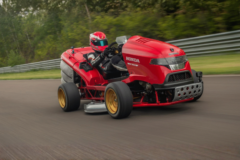 honda signe un record guinness avec un engin légalement reconnu comme tondeuse, capable d’abattre le 0 à 100 en moins de 3 s