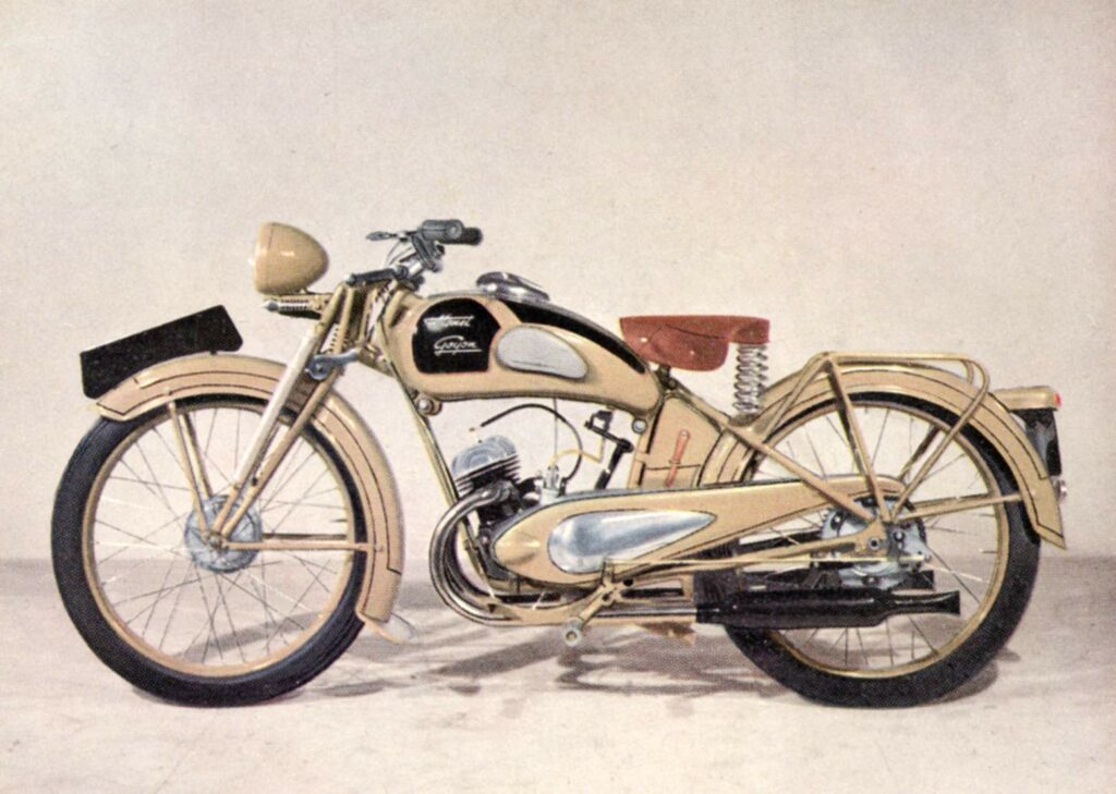 une rare moto des années 1940