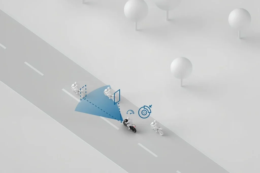 après l’abs et l’anti patinage, voici l’étape d’après des motos connectées entre elles pour prévenir les dangers cachés dans les virages 2