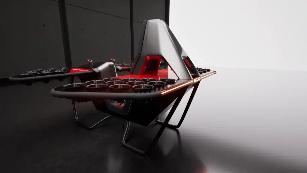 cette moto volante électrique décolle à la verticale, file à près de 100 kmh à 15 mètres du sol et tient dans un simple garage 1