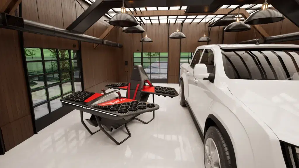 cette moto volante électrique décolle à la verticale, file à près de 100 kmh à 15 mètres du sol et tient dans un simple garage 3