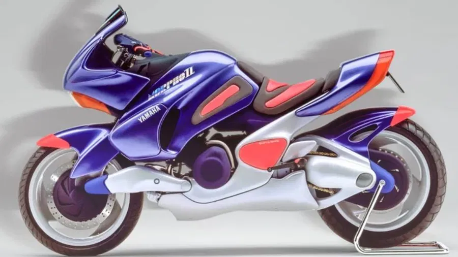 cette moto yamaha des années 80 s’adaptait au corps du pilote et pouvait filer à 300 kmh mais personne n’en a voulu 5