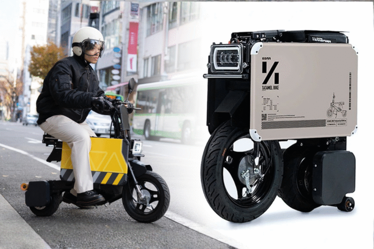 la nouvelle invention japonaise qui fait fureur dans le monde entier est une copie flagrante de mazda une moto qui tient dans une valise.