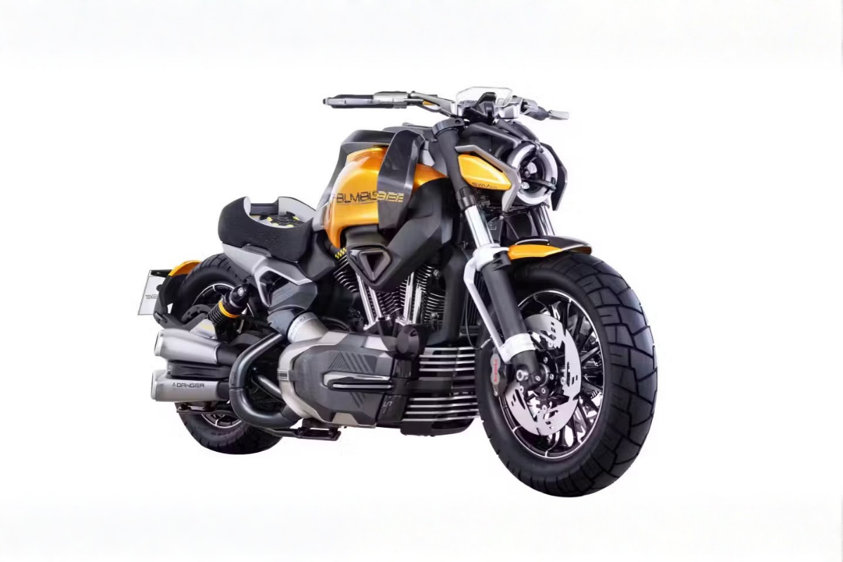 sous ses airs de film de science fiction, ce cruiser chinois cache peut être la prochaine moto de série la plus radicale