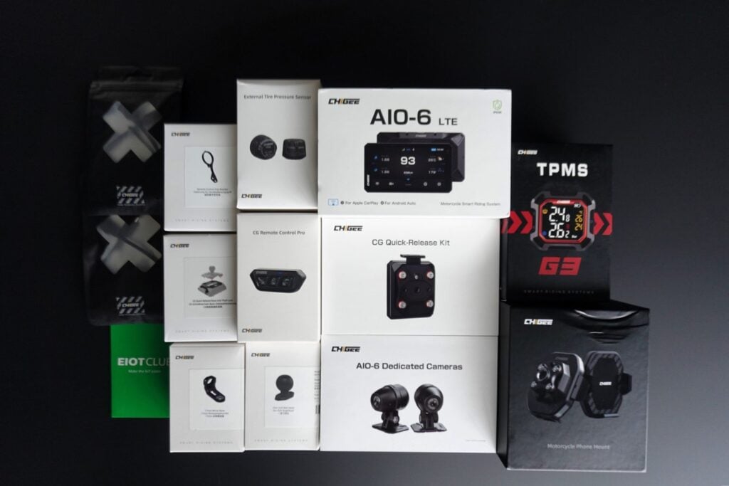 carplay, android auto, sos automatique, suivi 4g et gopro sur le même écran 6 pouces le chigee aio 6 arrive à 519 € et change ce qu'on peut mettre sur un guidon 1