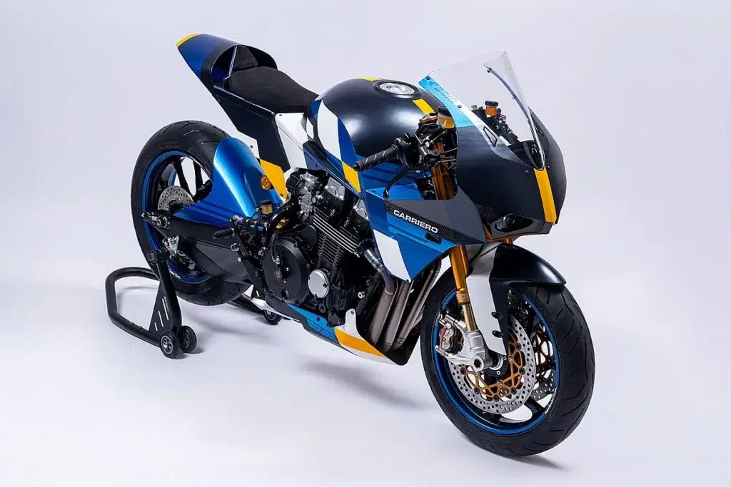 cette vieille honda cb750 de 1991 renaît en supersport moderne ohlins, carbone et moteur poussé à 866 cm³, tu ne reconnaîtras plus ce « pépère » des années 90 3