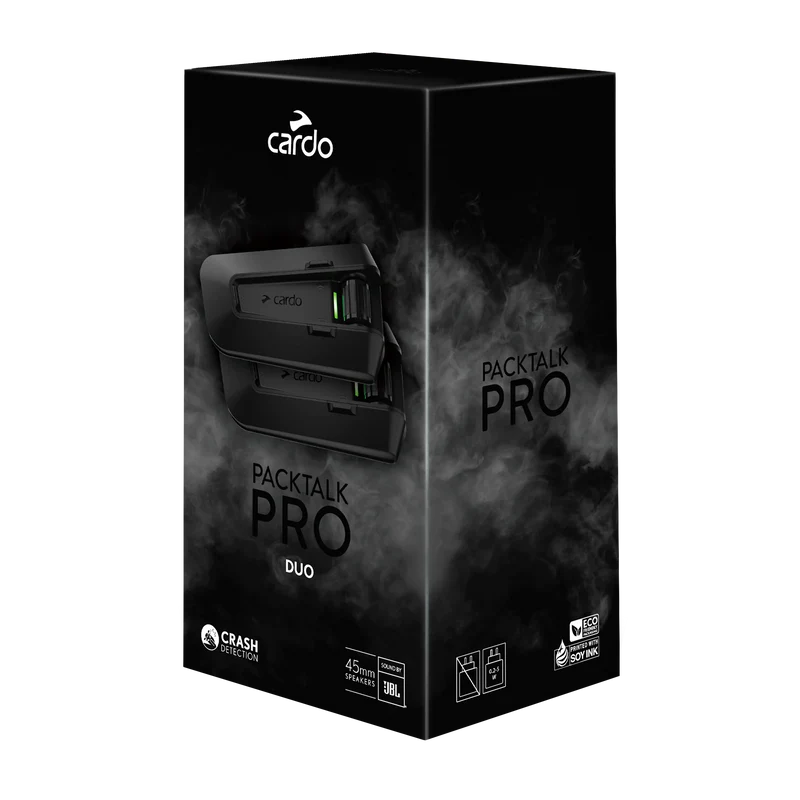 le cardo packtalk pro duo débarque pour les motards qui ne roulent jamais seuls deux intercoms haut de gamme, sécurité renforcée et un tarif plus malin que deux unités séparées 02